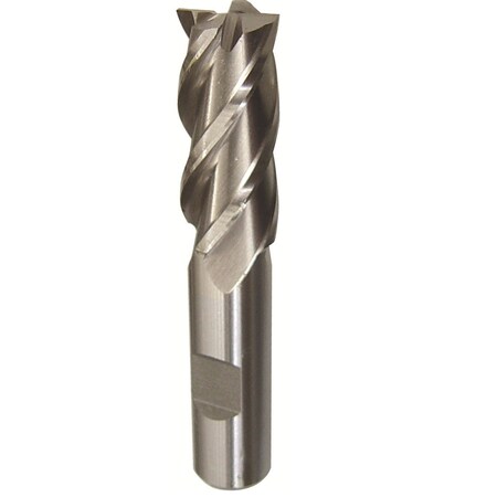 DRILL AMERICA 3/4"x1/2" HSS 4 Flute Single End End Mill, Shank Size: 1/2" BRCF326